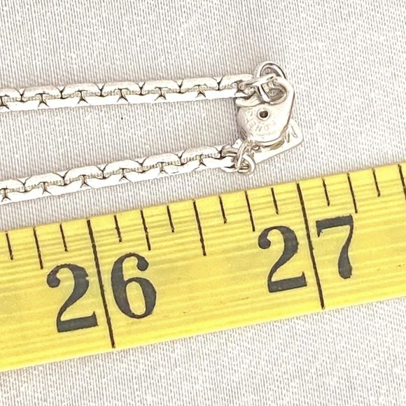 Monet Opera Necklace Silver Tone Flat Cobra Variation Links - Picture 7 of 8